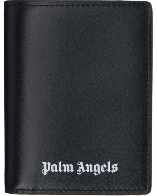 Palm Angels Black Logo Wallet for men