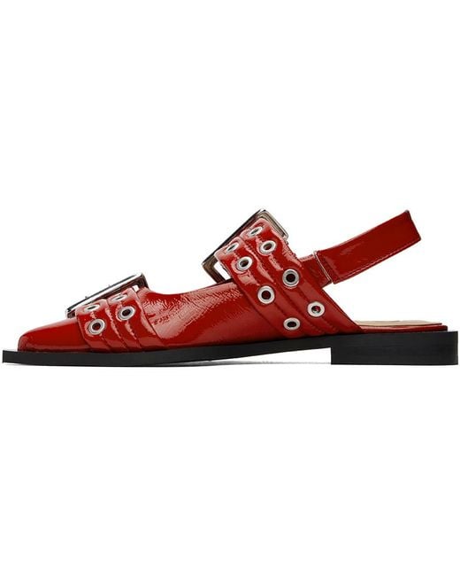 Ganni Red Shoes 'Feminine'