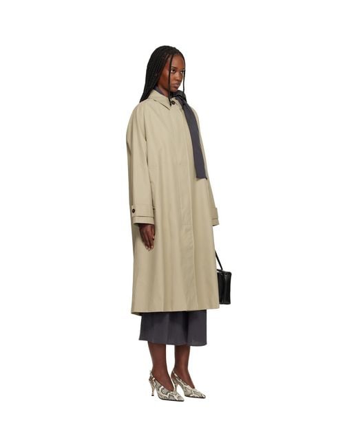 Studio Nicholson Black Holin Technical Cotton Trench Coat