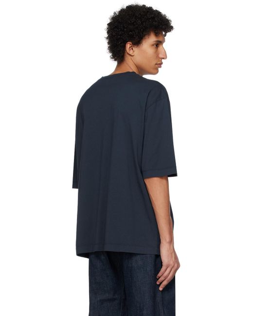 Lemaire Blue Navy Boxy T-shirt for men
