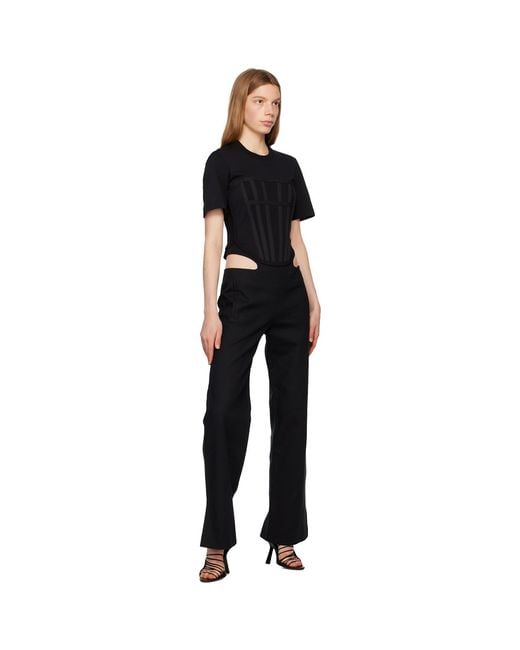 Dion Lee Black Corset T-Shirt