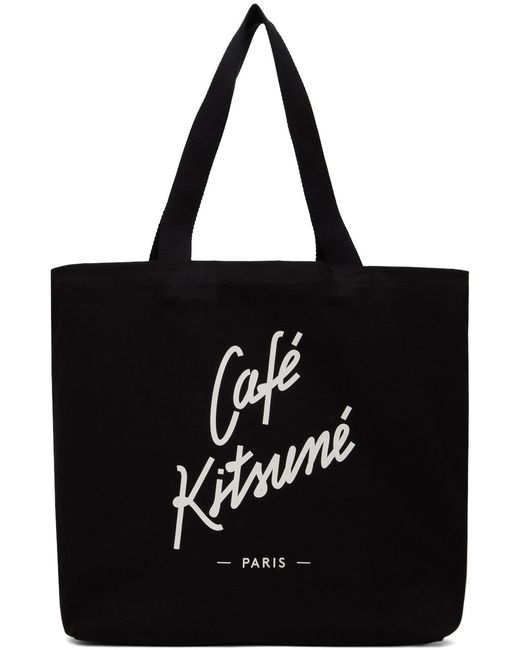 Maison Kitsuné Café Kitsuné トートバッグ Black