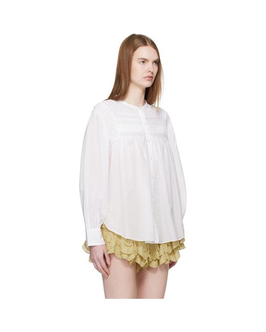 Isabel Marant White Plalia Blouse