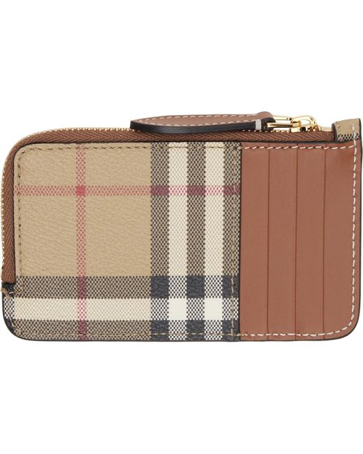 Burberry Natural Check Zip Wallet