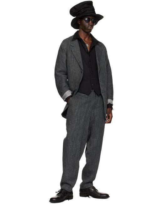 Yohji Yamamoto Black Coin Pocket Trousers for men