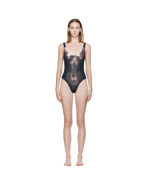 Jean Paul Gaultier Black 'The Bronze Body Dust' Swimsuit