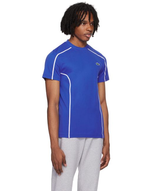 T-shirt bleu à technologie ultra-dry Lacoste pour homme en coloris Blue