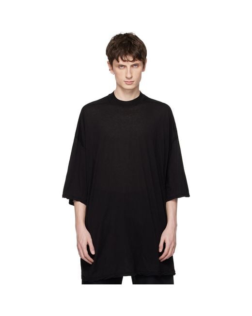 Rick Owens Black Temple Tommy T-Shirt for men
