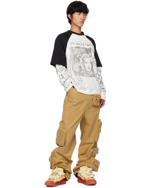 T-Shirt À Manches Longues Blanc Et Noir À Image Et Texte Imprimés Édition Future Lanvin pour homme en coloris White