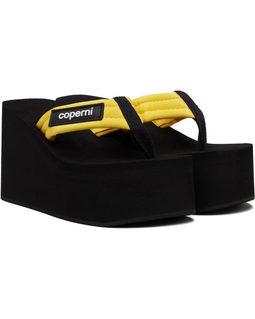 Coperni Black Wedge Heeled Sandals