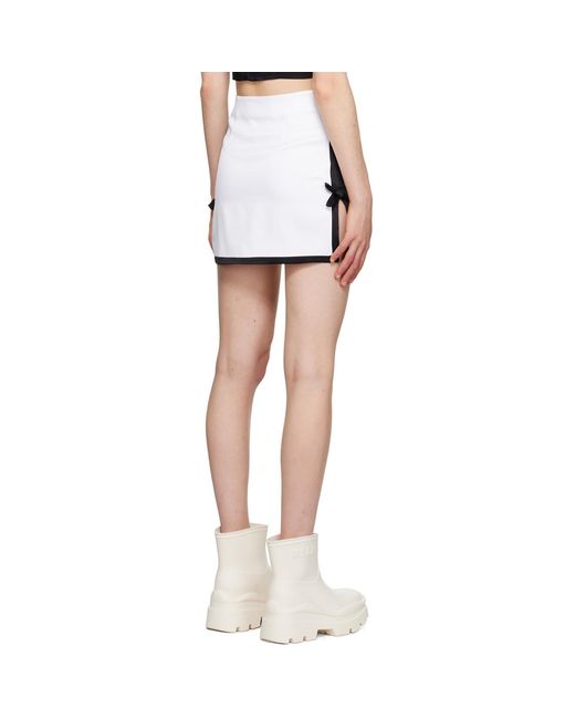 Minijupe blanche à boucles MSGM en coloris Black