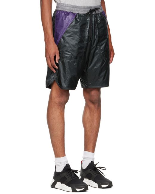 3 MONCLER GRENOBLE Black Insulated Shorts for men