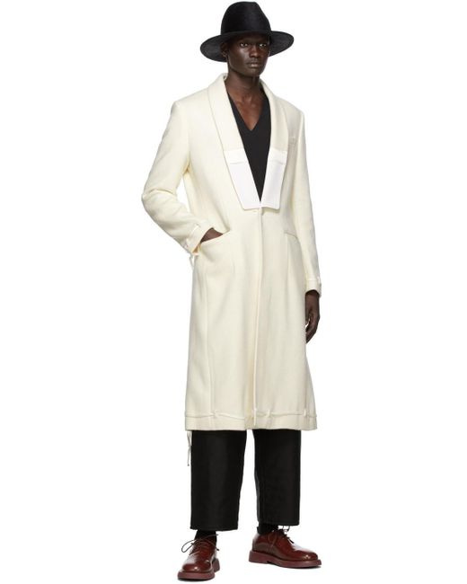 Undercover Off-white Wool Coat for Men - Lyst