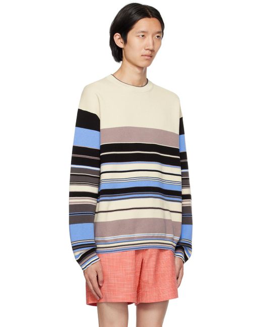 PS by Paul Smith Black Off-white Striped Sweater for men