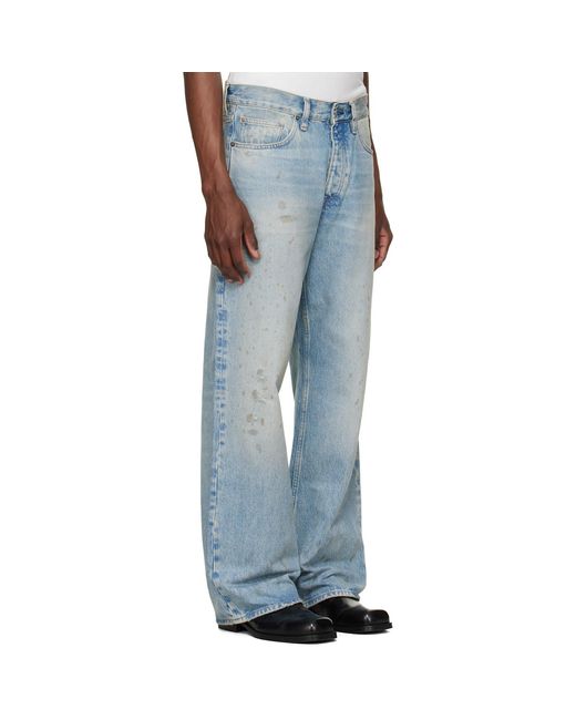 sunflower Blue Relaxed Boot Jeans for men