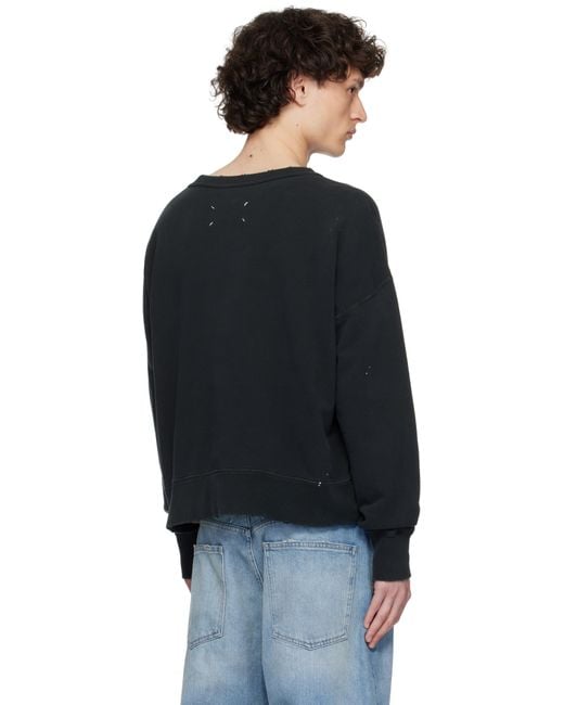 Maison Margiela Graffiti Logo Sweatshirt in Black for Men | Lyst