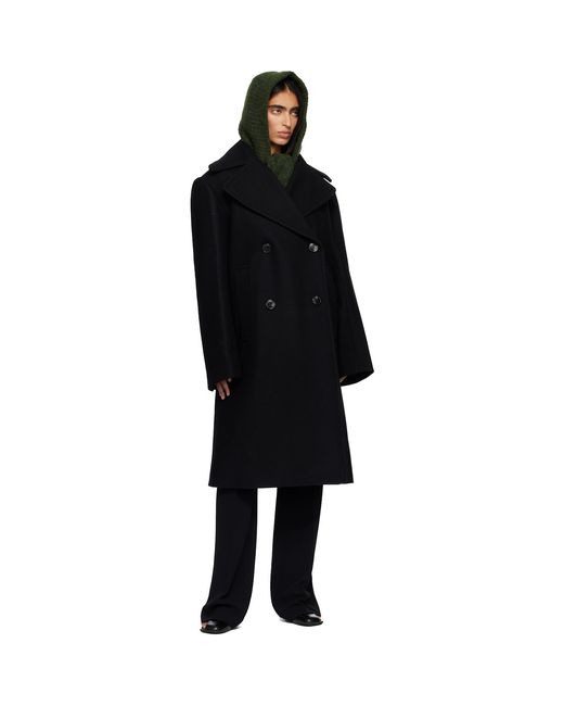 Dries Van Noten Black Wool Coat