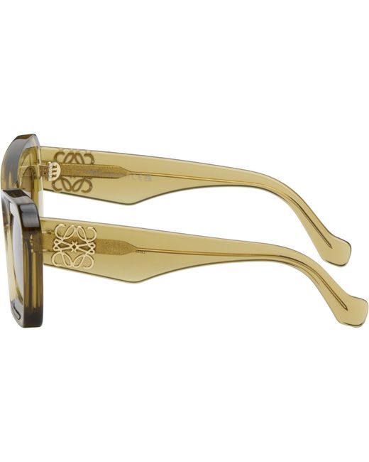 Lunettes De Soleil Vertes À Anagrammes Loewe pour homme en coloris Black