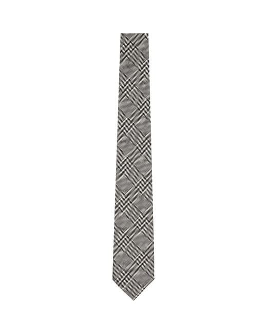 Tom Ford Black Mouline Prince Of Wales Tie for men