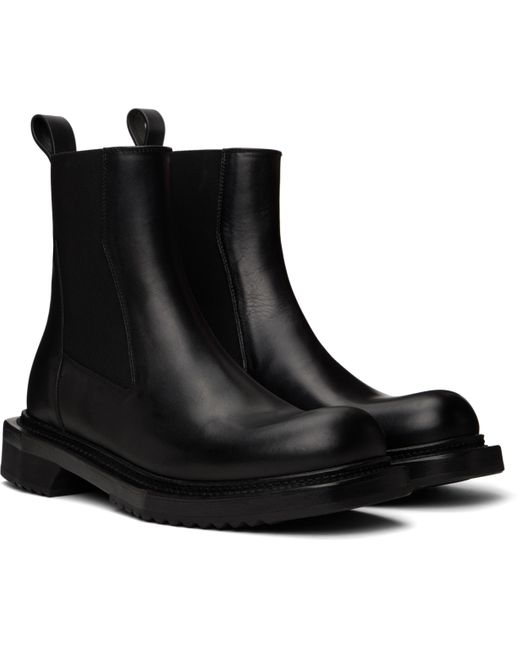 メンズ Rick Owens ブラック Hollywood Cyclops ビートルブーツ Black