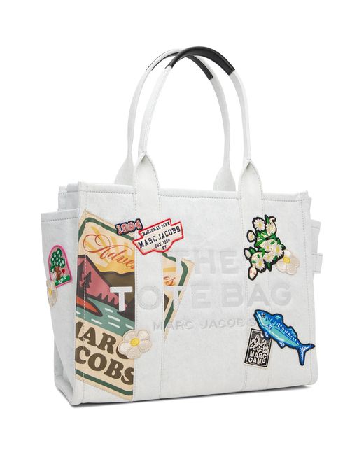 Marc Jacobs White 'The Camp Patchwork Denim Large' Tote