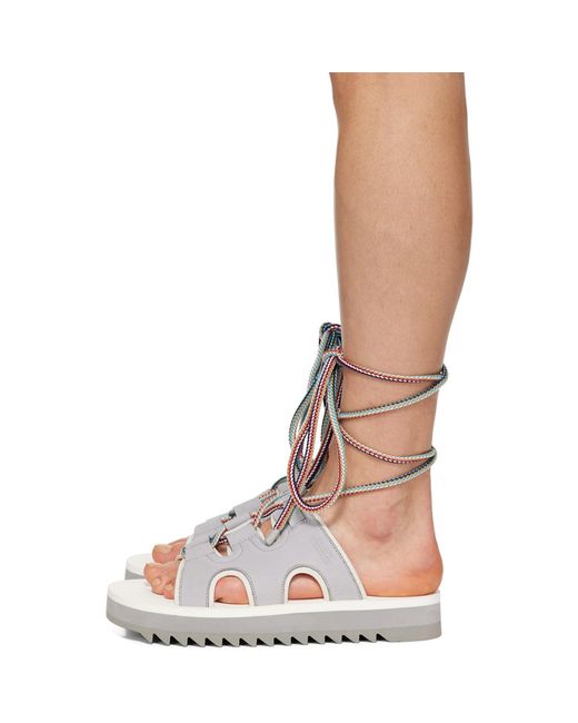 Suicoke Brown Gray Ray-ab Sandals for men