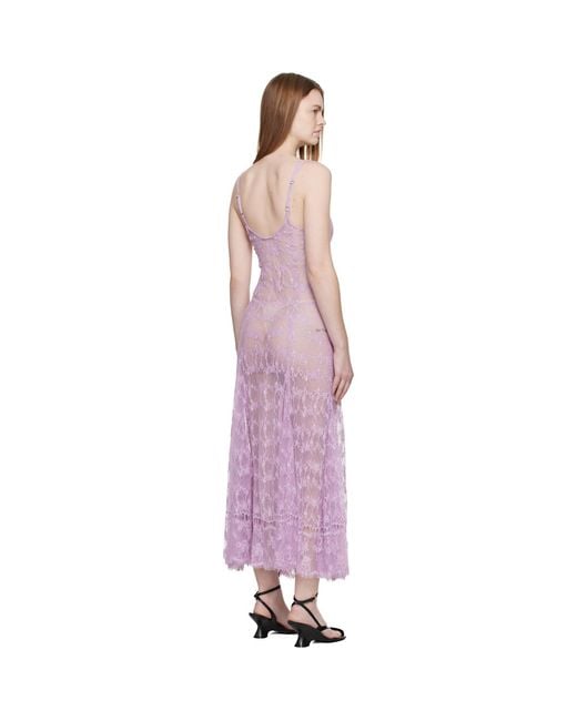 Collina Strada Purple Pamela Midi Dress
