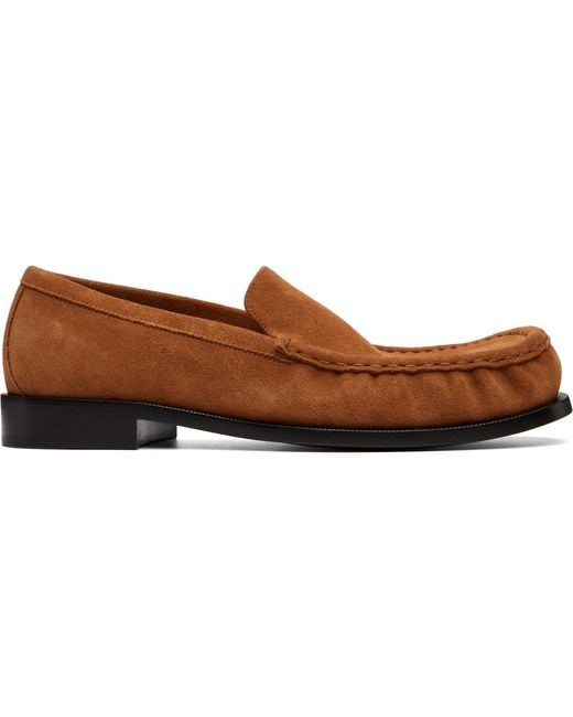 Dries Van Noten Brown Tan Suede Loafers for men