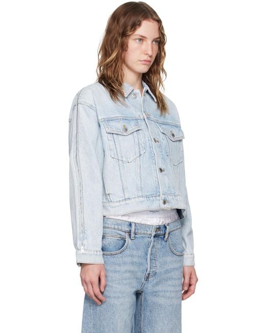 Alexander Wang ブルー ジップスリーブ デニムジャケット Blue