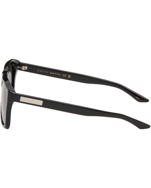 Gucci Black Institutional Logo Sunglasses for men