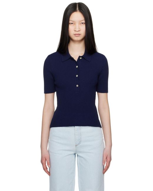 Polo danae bleu marine A.P.C. en coloris Blue