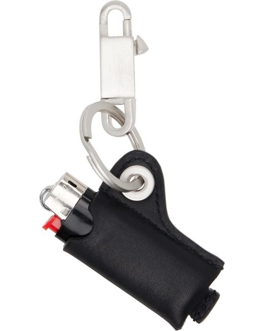Rick Owens White Concordians Mini Lighter Holder Keychain for men