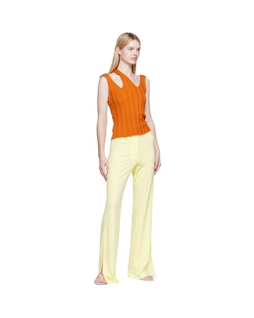 REMAIN Birger Christensen Yellow Jessie Trousers