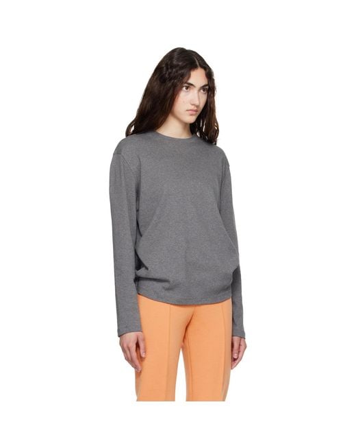 Flore Flore Gray Ssense Exclusive Maggie Longsleeve T-Shirt