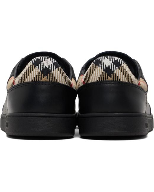 Burberry Black Leather Set Sneakers for men