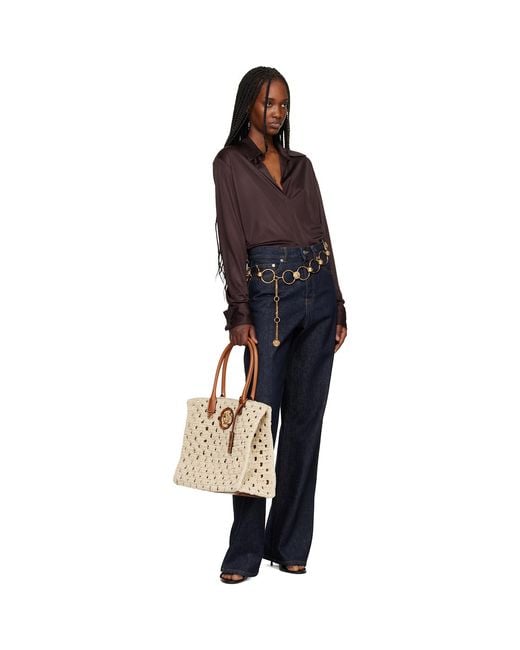 Versace Metallic 'La Medusa' 5 Cm Chain Belt