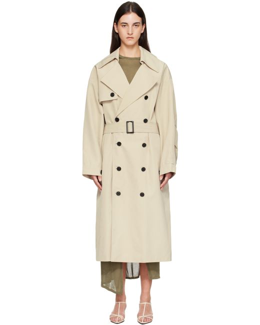 Frankie Shop Natural Mavis Oversized Trench Coat