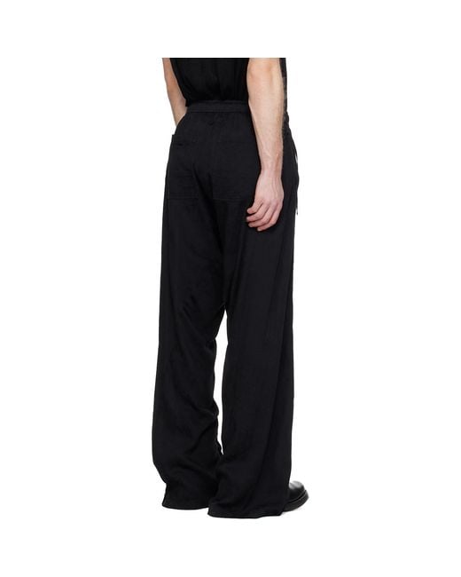 Julius Black Flare Wide Trousers for men