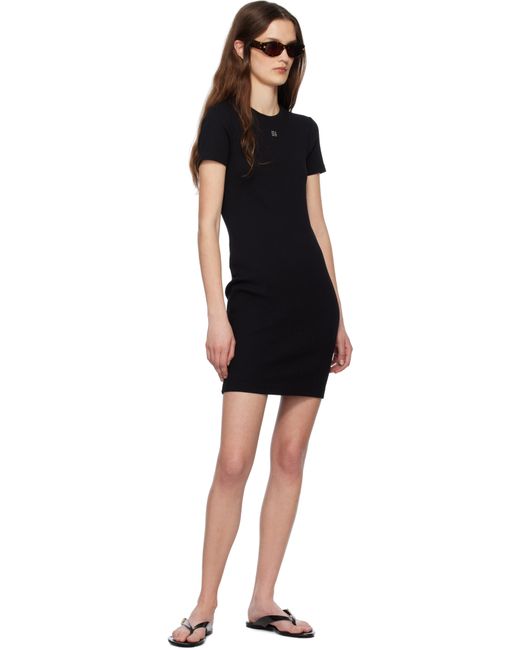 Givenchy ブラック 4G Rib Tank 半袖 ミニワンピース Black