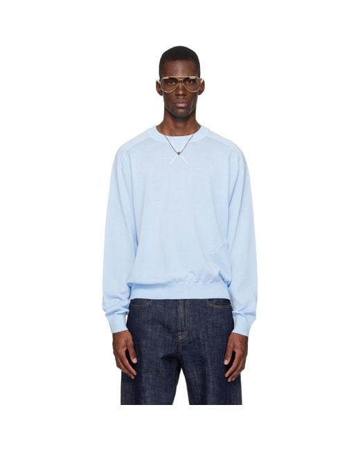 Jacquemus Blue 'The J' Sweater for men