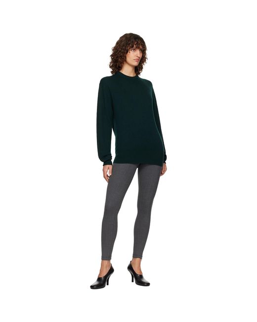 Totême Black Classic Cashmere Crew Knit Sweater