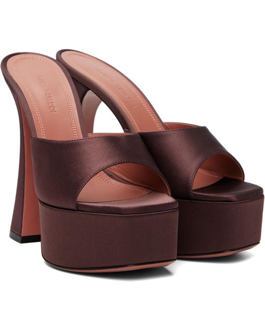 AMINA MUADDI Brown Dalida Slipper 140 Heeled Sandals