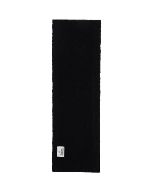Vivienne Westwood Black Cashmere Scarf for men