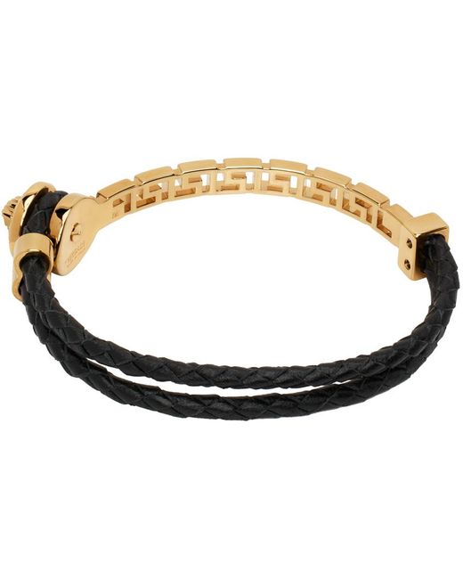 Versace Black Greca Bracelet for men