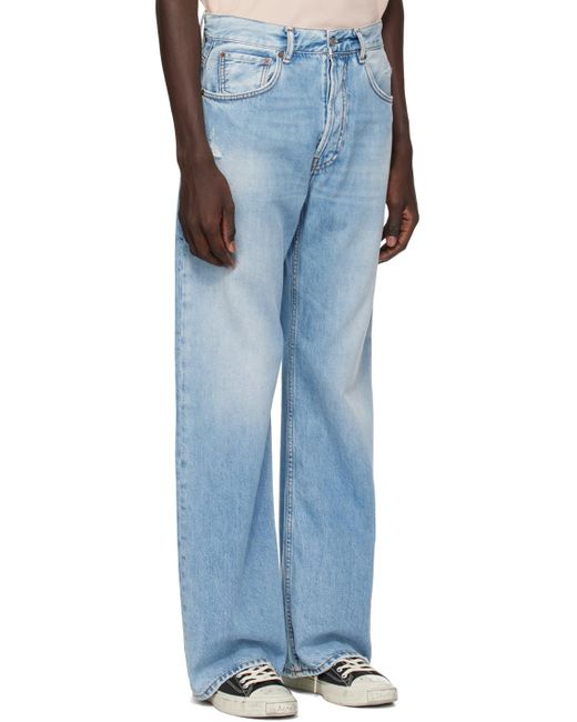 Acne Blue Loose Fit Jeans for men