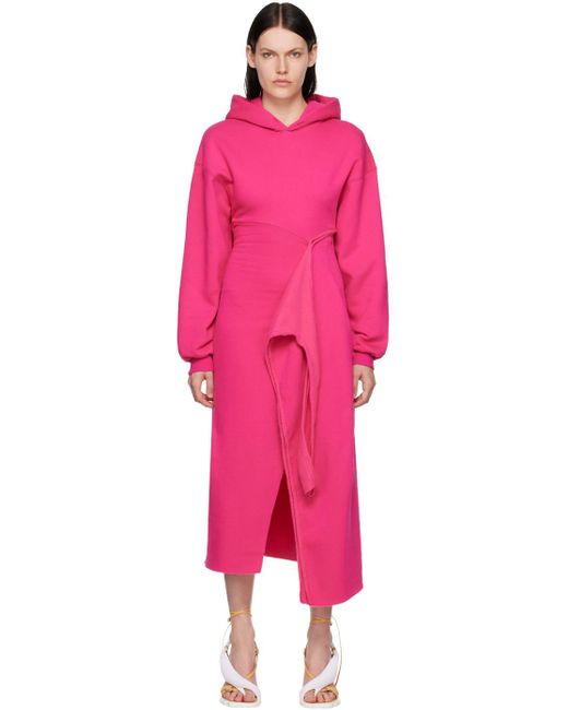 OTTOLINGER Pink Hooded Midi Dress