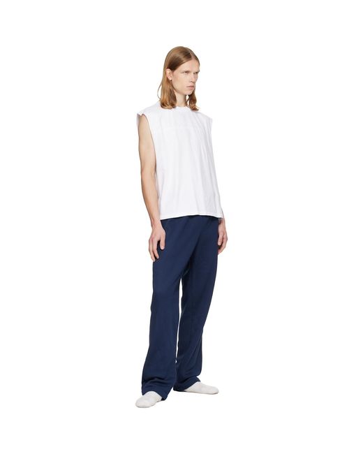 Skims Blue Fleece Lounge Classic Straight Leg Sweatpants for men