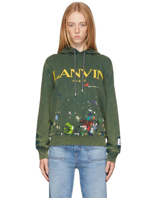 Lanvin Green Gallery Dept. Edition Painted Hoodie