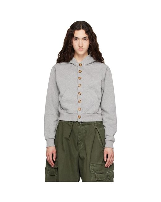 Abra Gray Cardigan Hoodie