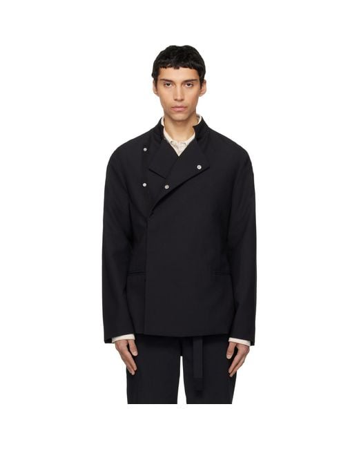 Mordecai Black Double Breast Blazer for men